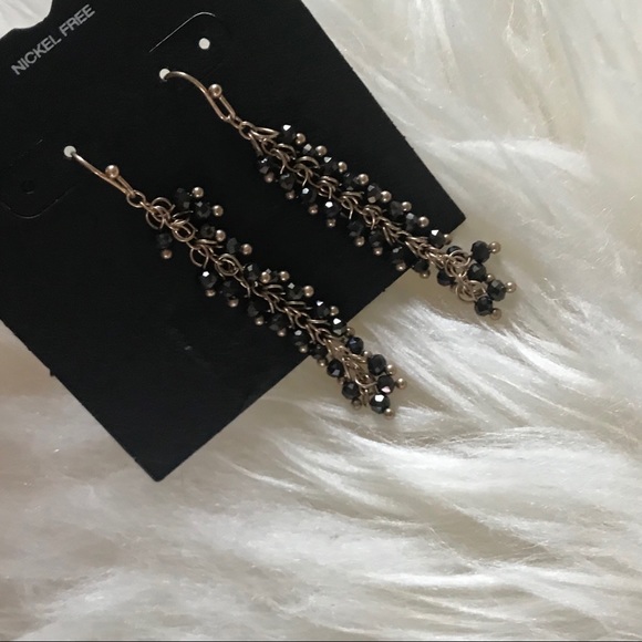 NWT Seed Bead Statement Drop Earrings - Picture 3 of 3